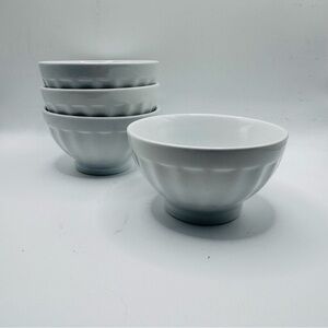 BIA Cordon Bleu 4.5 Ounce Fluted Bowl Set of 4, White, EUC